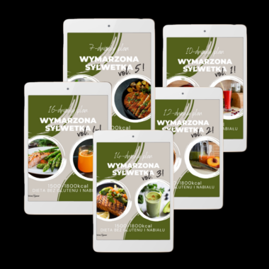 PAKIET 5 GOTOWYCH DIET BEZ GLUTENU I NABIAŁU